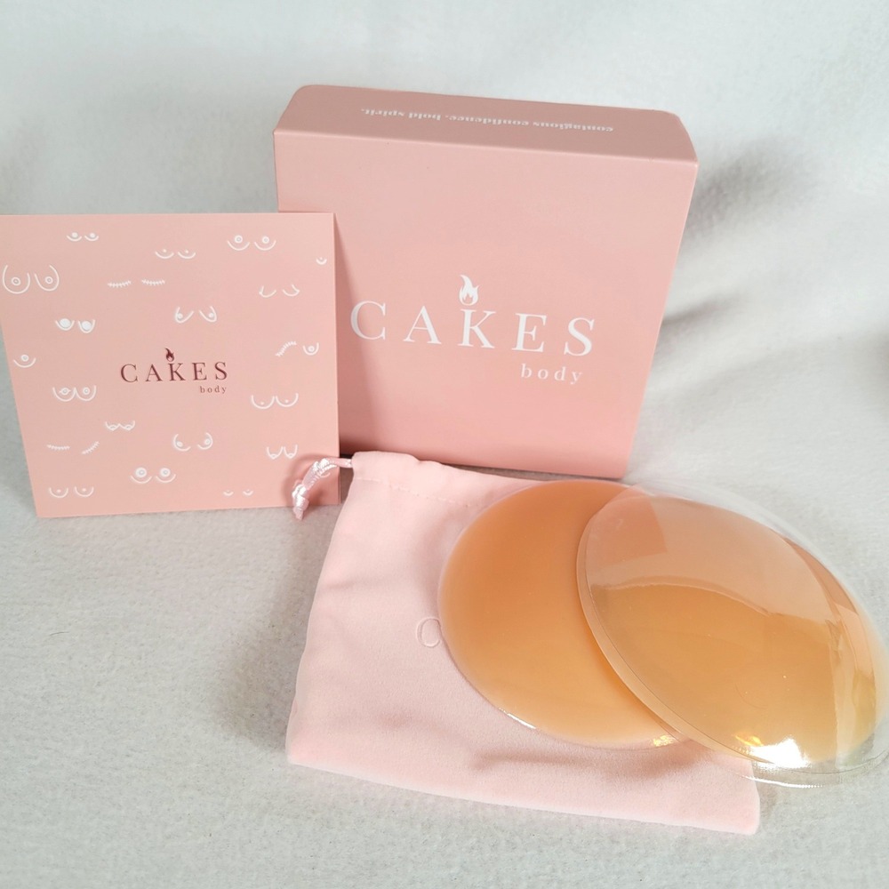 CAKES Body Womens Nipple Covers Non-Adhesive Grippy Size OG Honey No Tape